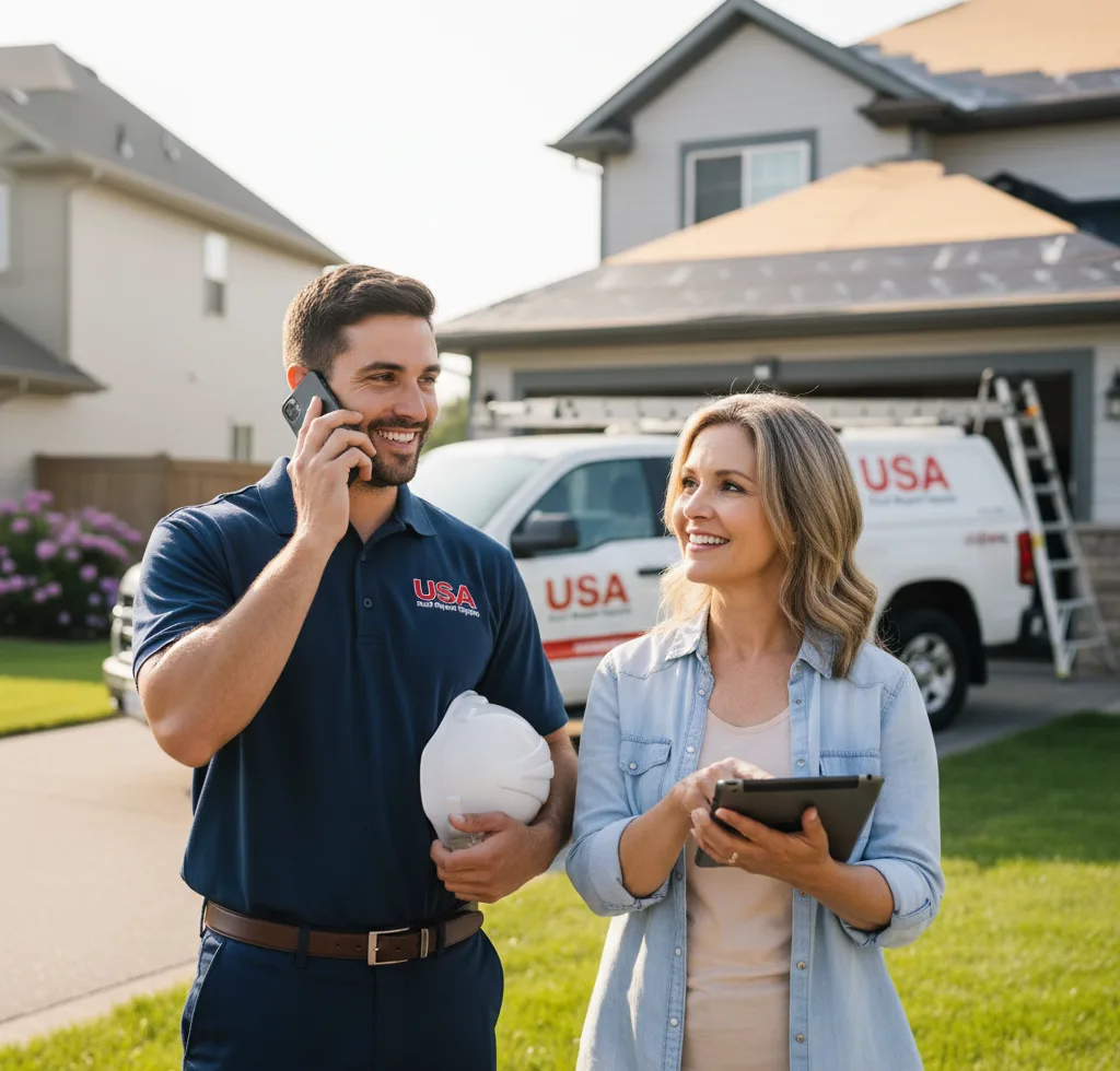 USA Roof Repair Experts customer support in Williston